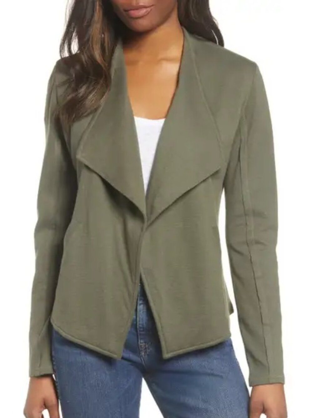 Caslon Drape Collar Knit Blazer
